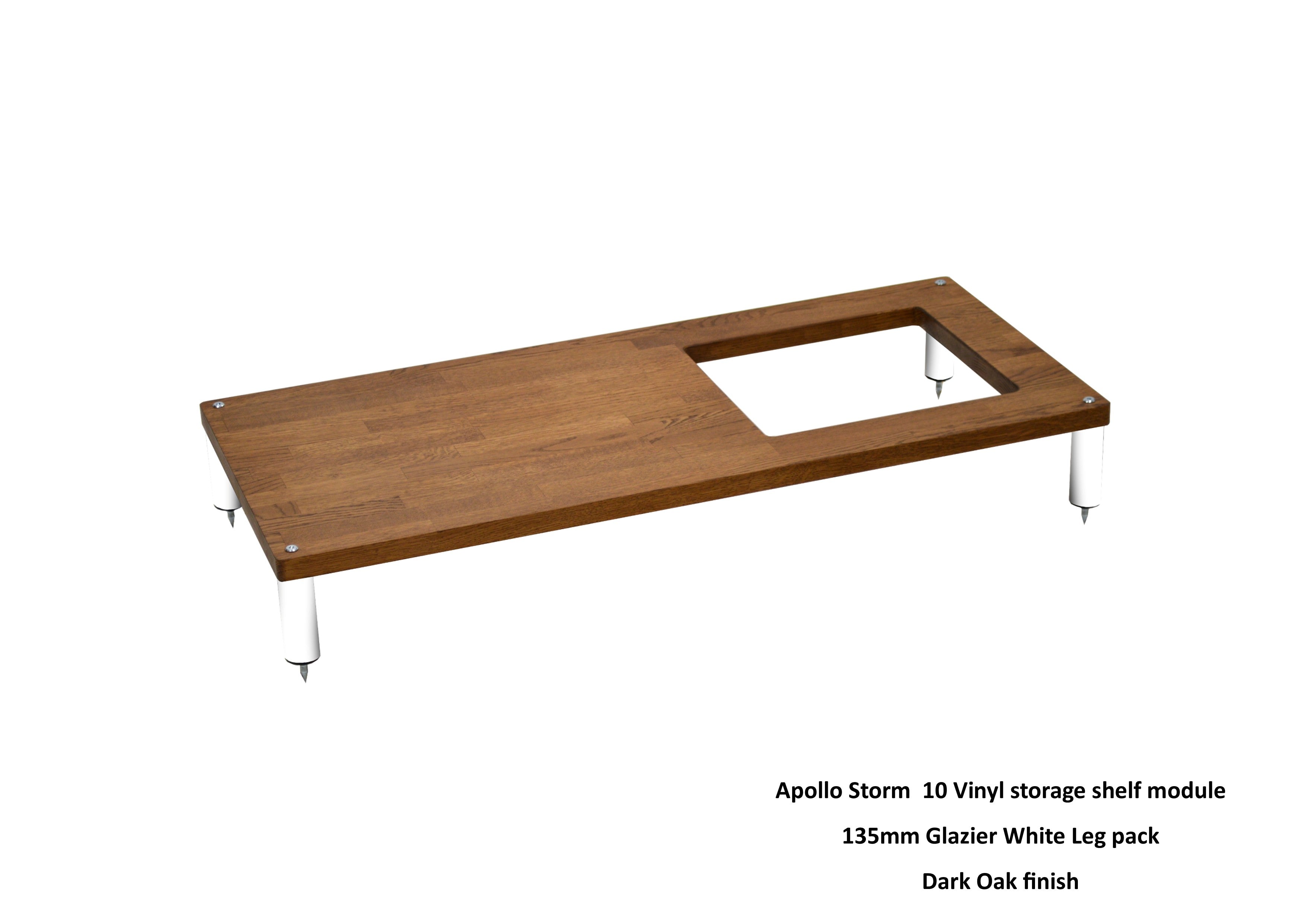 Apollo Storm 10 with Vinyl Storage (Dark Oak Finish)