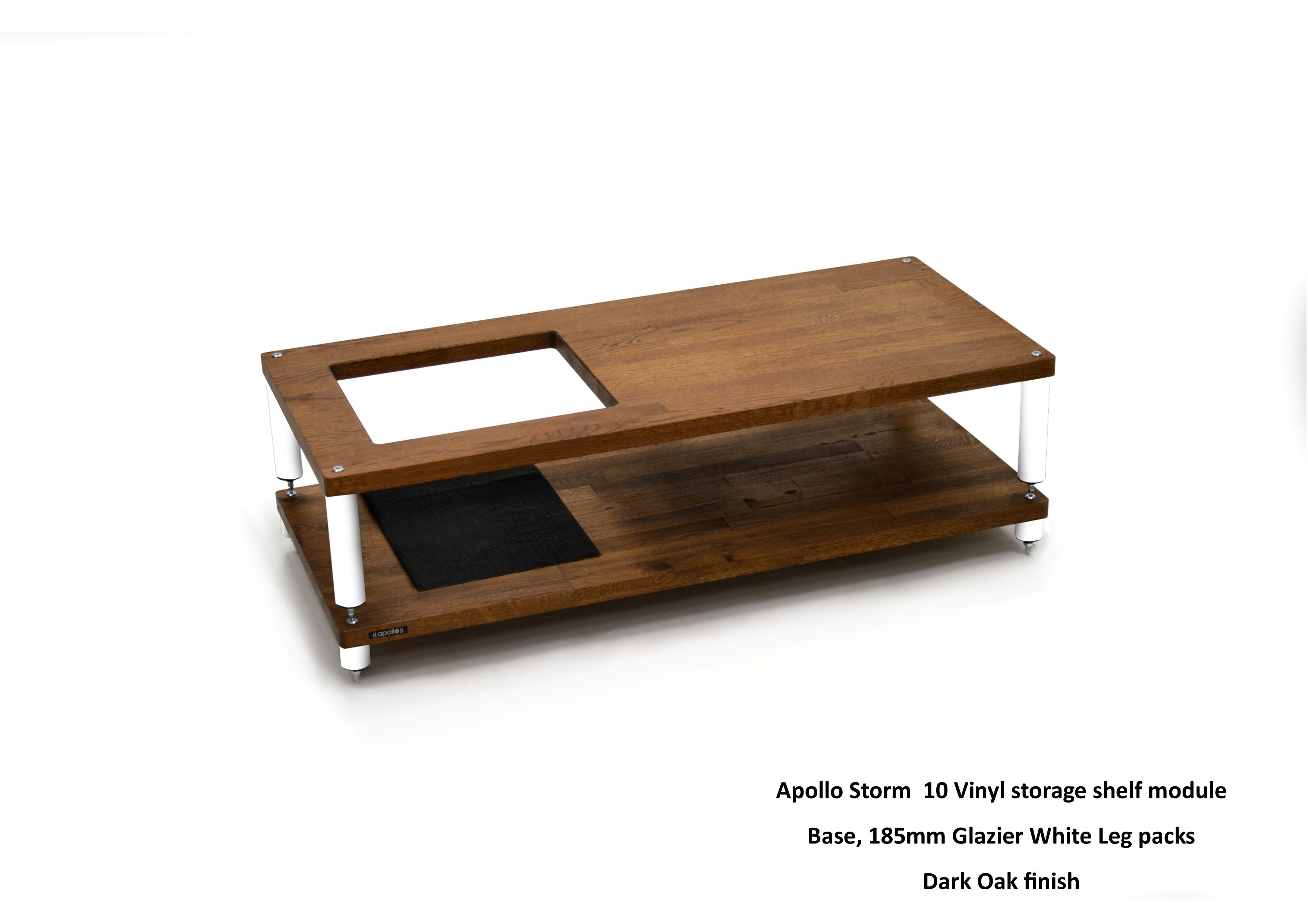 Apollo Storm 10 with Vinyl Storage (Dark Oak Finish)