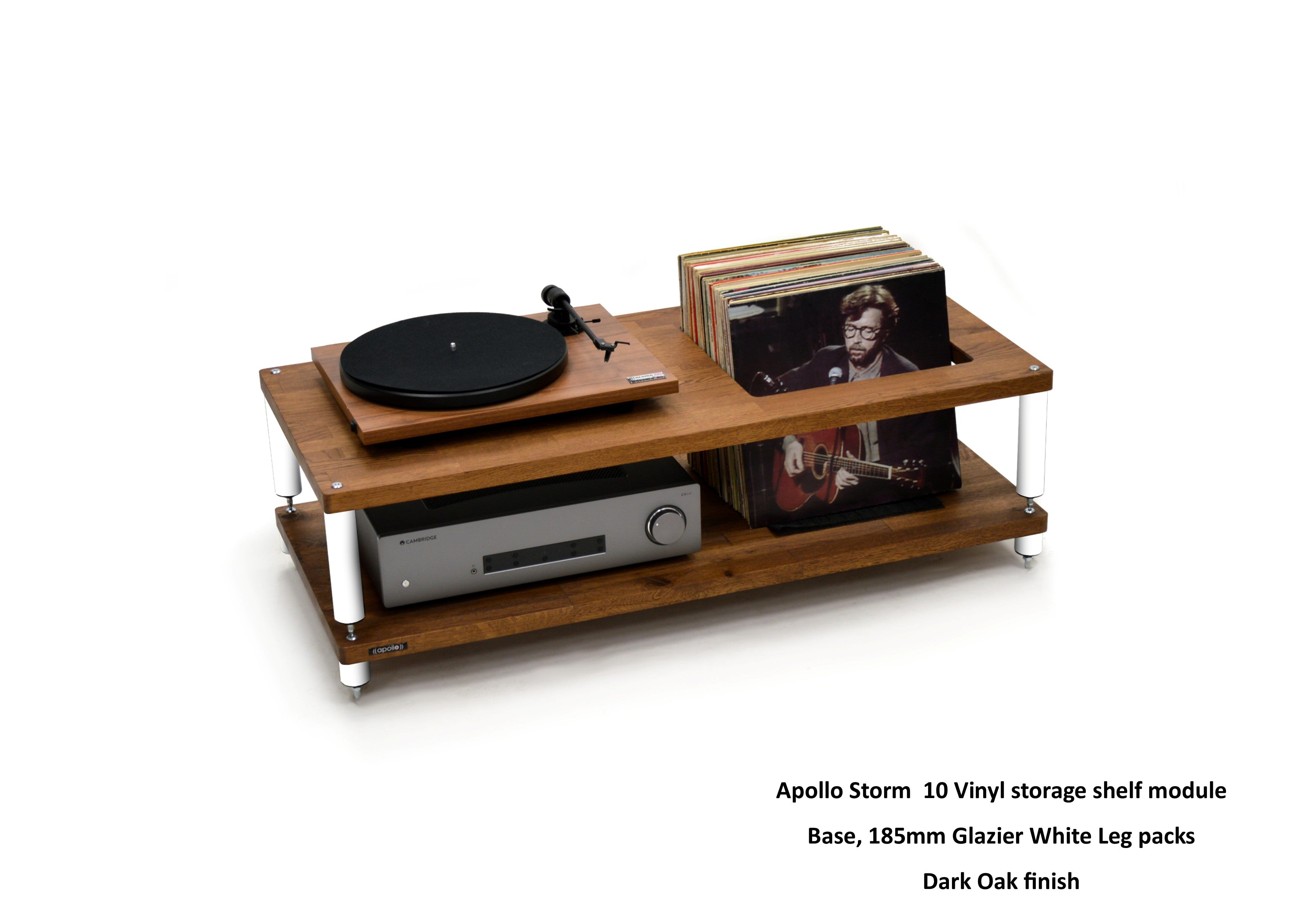 Apollo Storm 10 with Vinyl Storage (Dark Oak Finish)