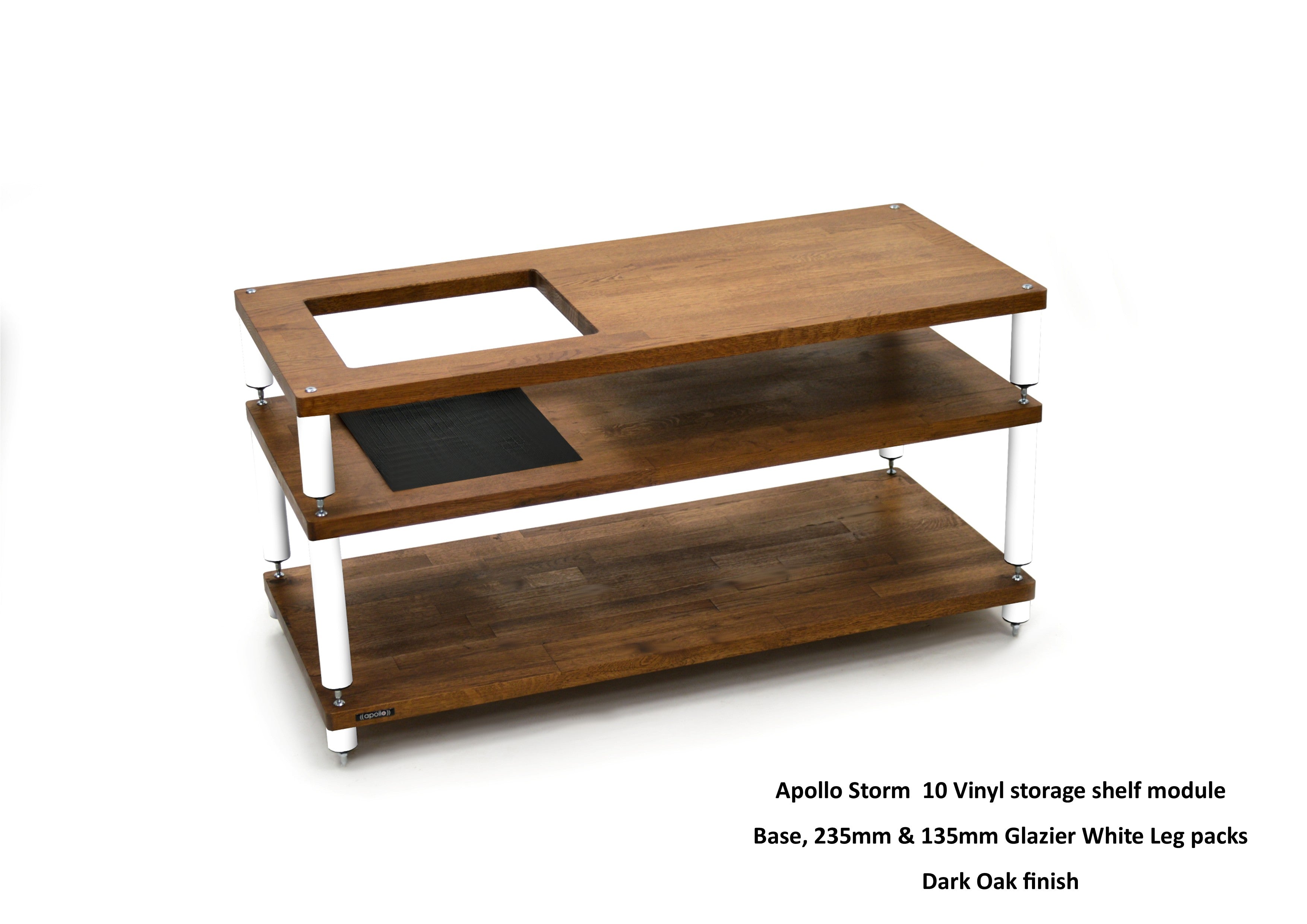 Apollo Storm 10 with Vinyl Storage (Dark Oak Finish)