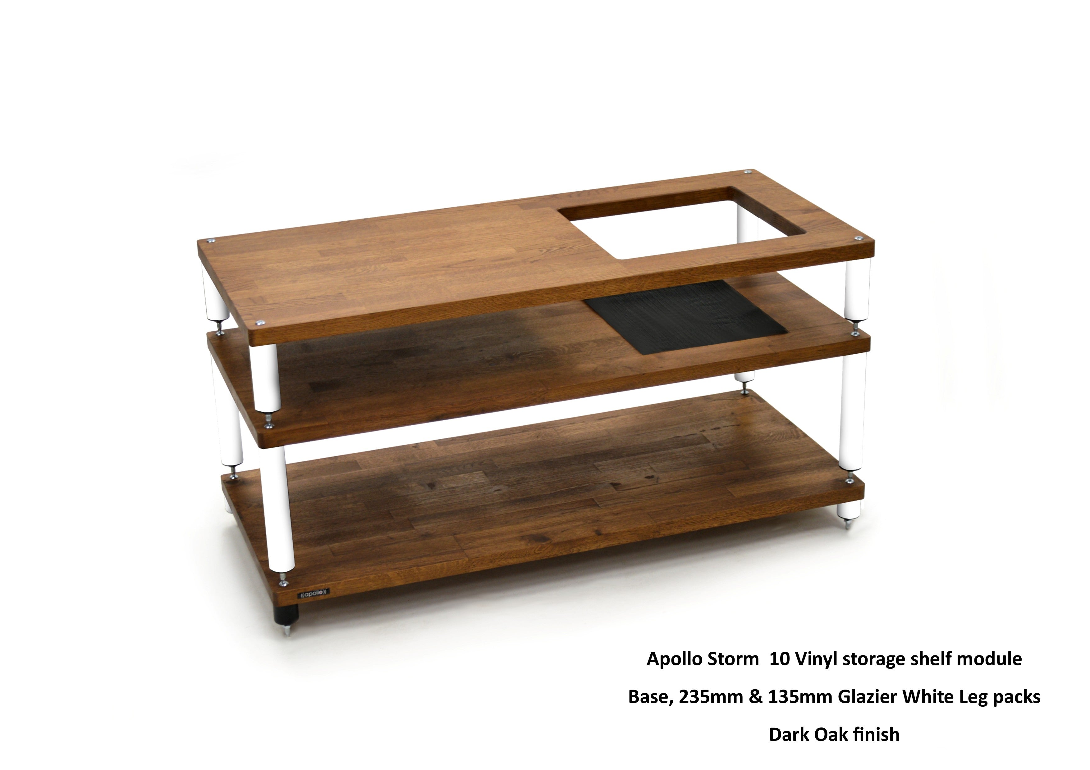 Apollo Storm 10 with Vinyl Storage (Dark Oak Finish)
