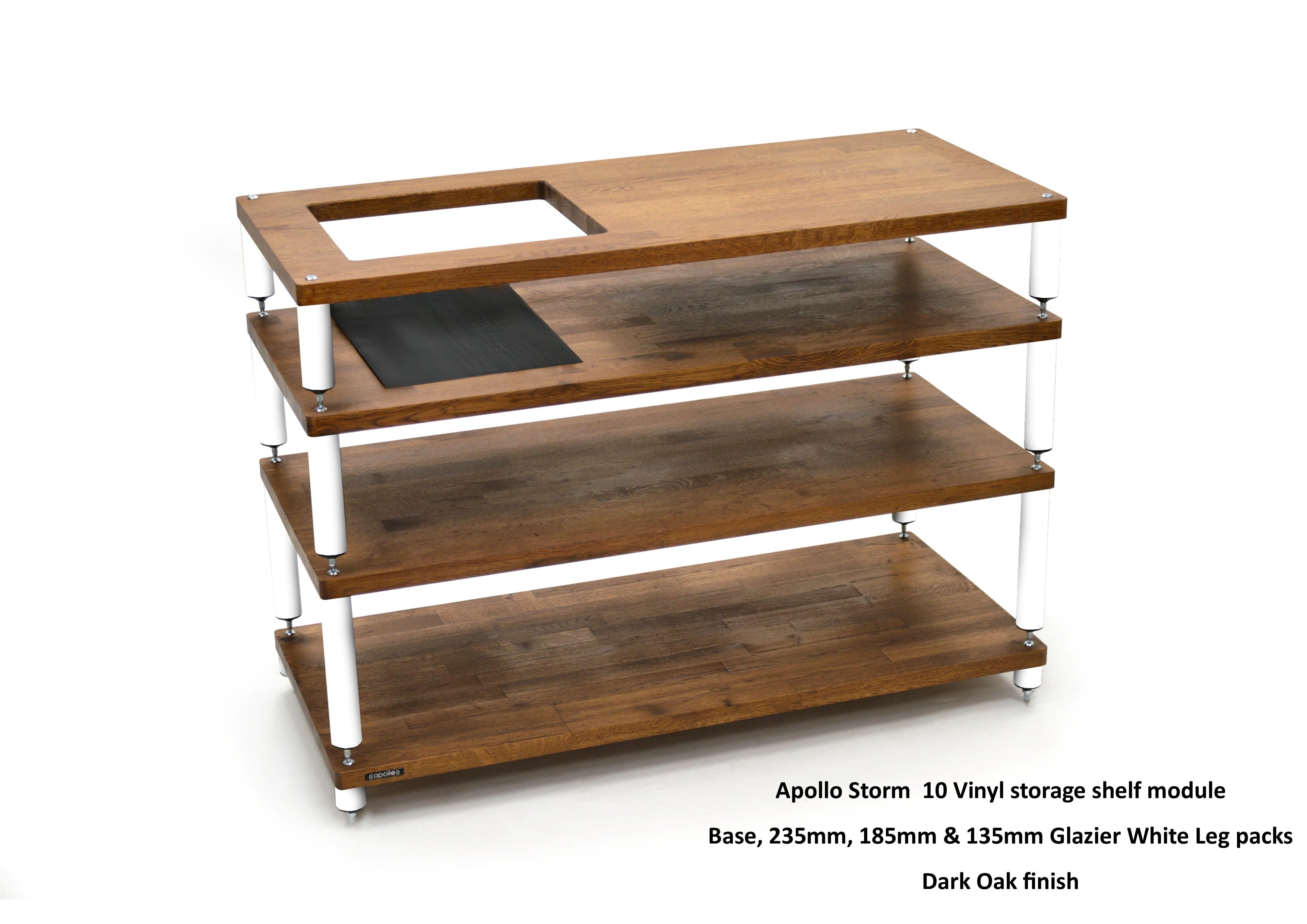 Apollo Storm 10 with Vinyl Storage (Dark Oak Finish)