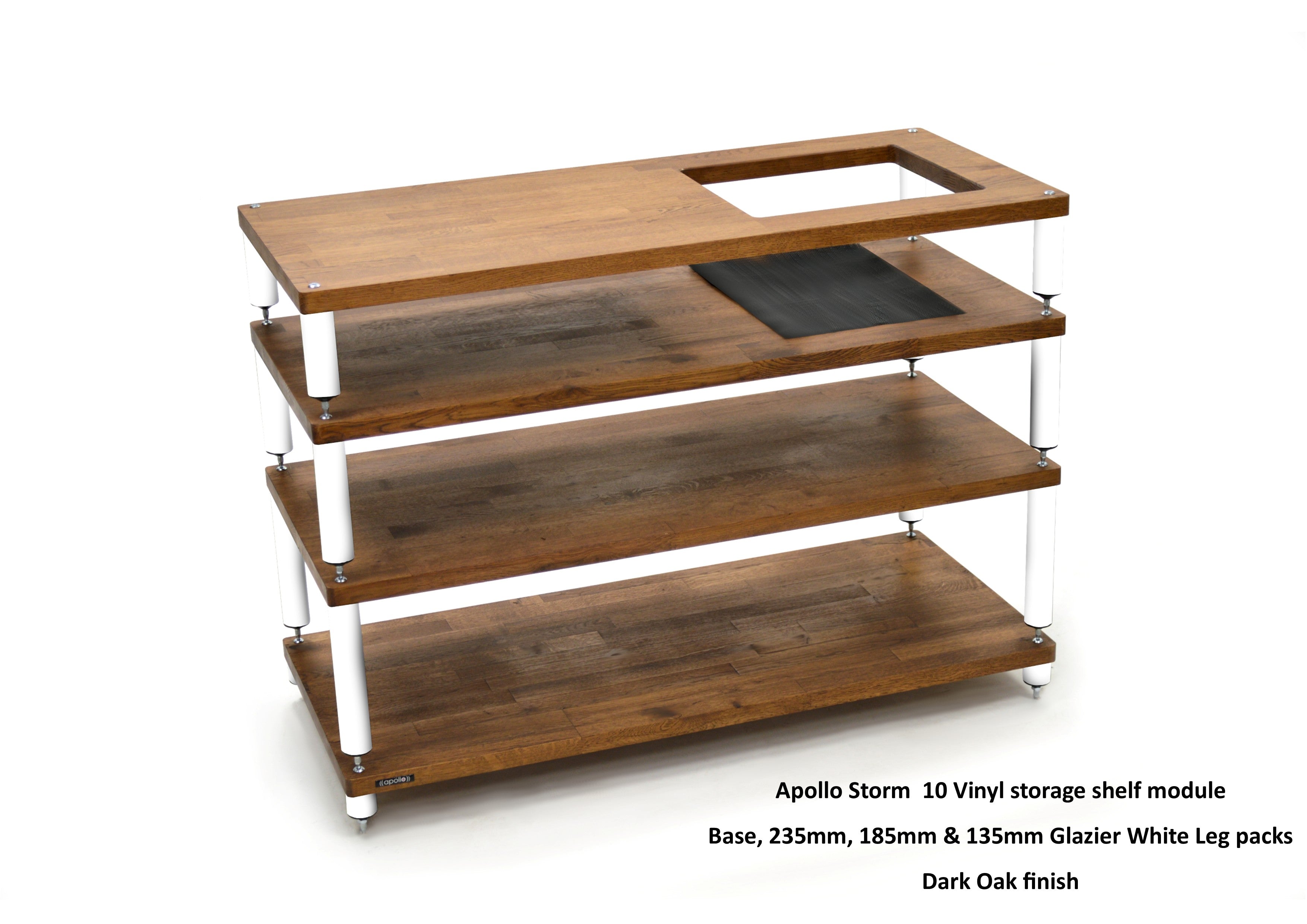 Apollo Storm 10 with Vinyl Storage (Dark Oak Finish)