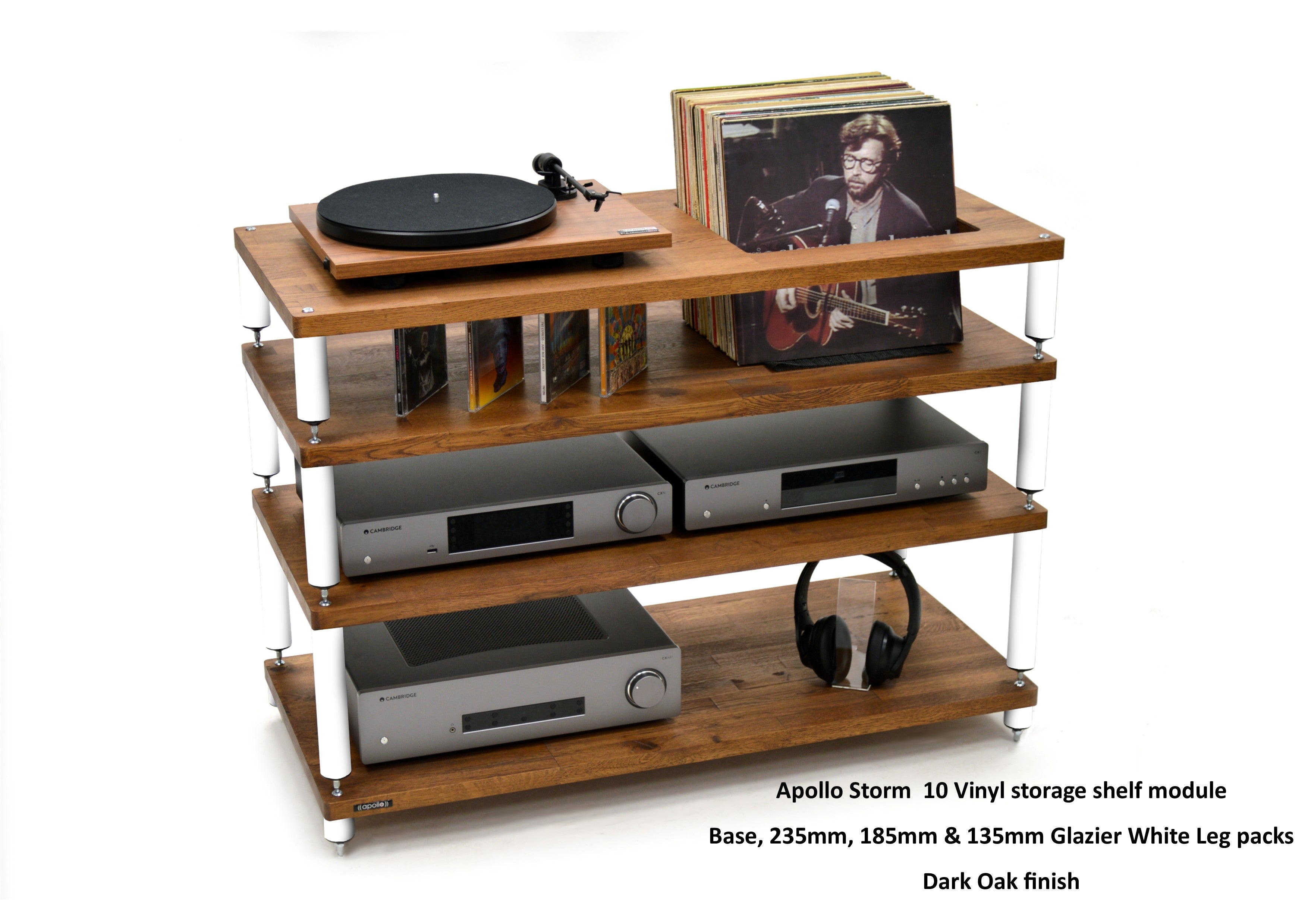 Apollo Storm 10 with Vinyl Storage (Dark Oak Finish)