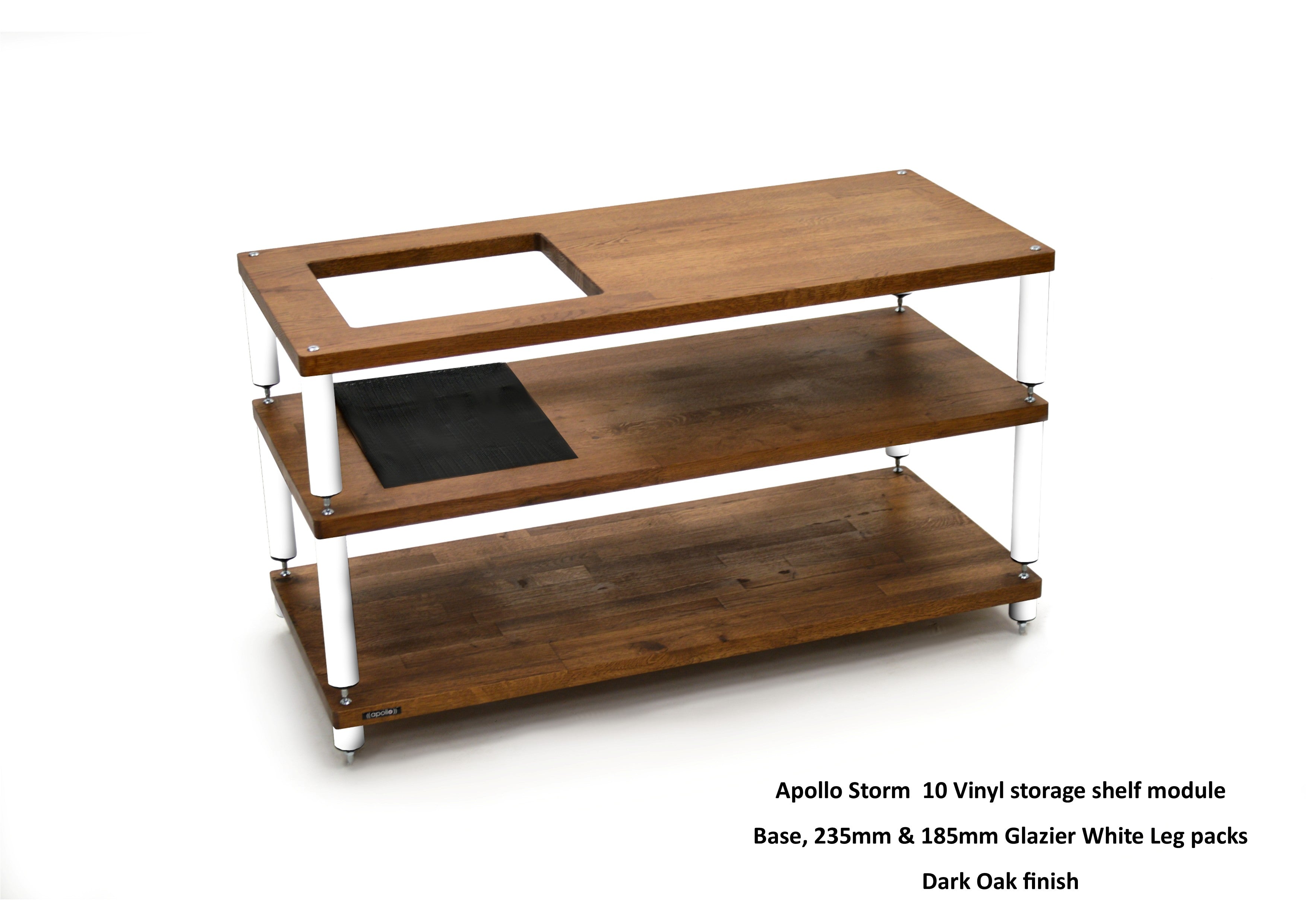 Apollo Storm 10 with Vinyl Storage (Dark Oak Finish)