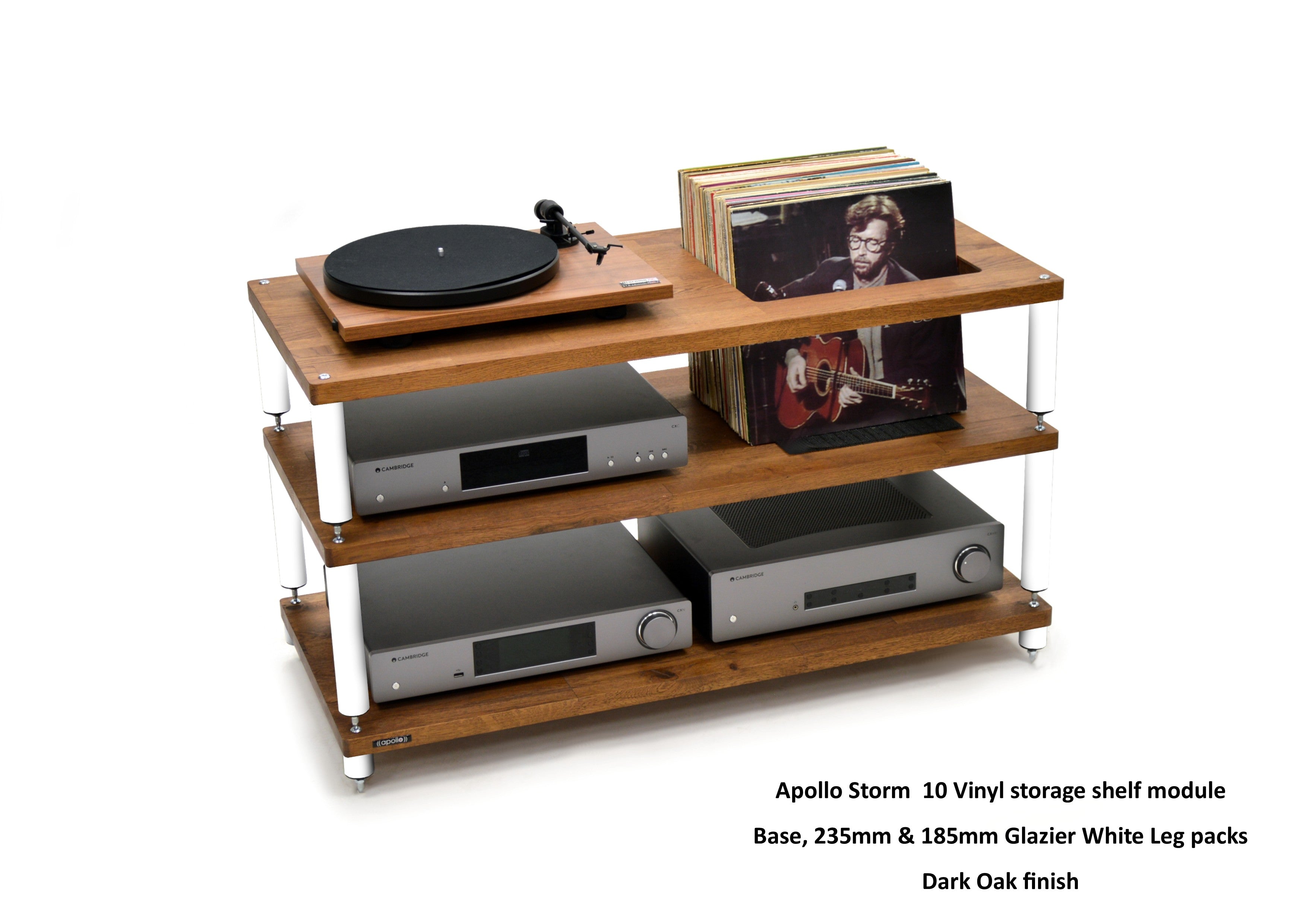 Apollo Storm 10 with Vinyl Storage (Dark Oak Finish)