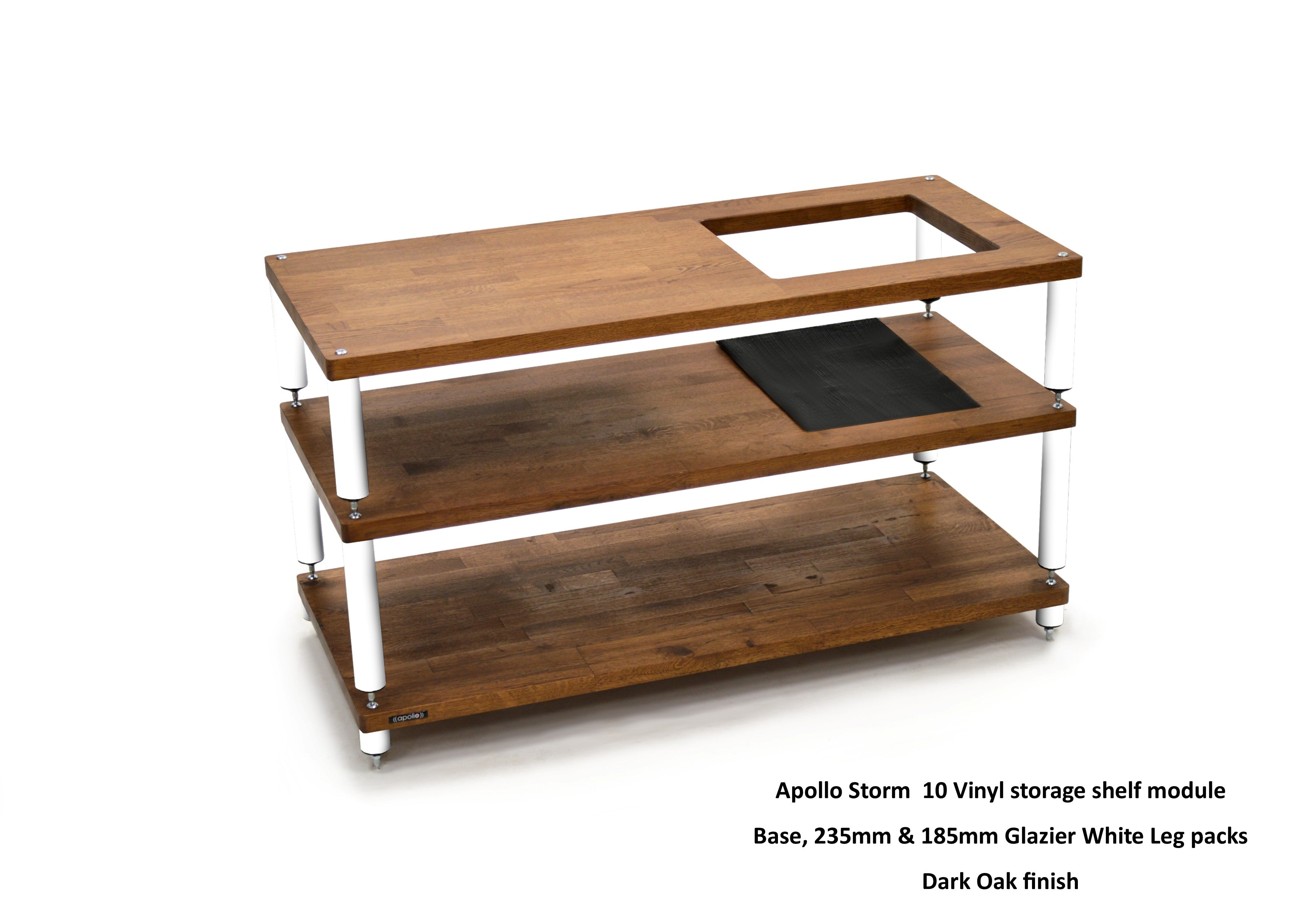 Apollo Storm 10 with Vinyl Storage (Dark Oak Finish)