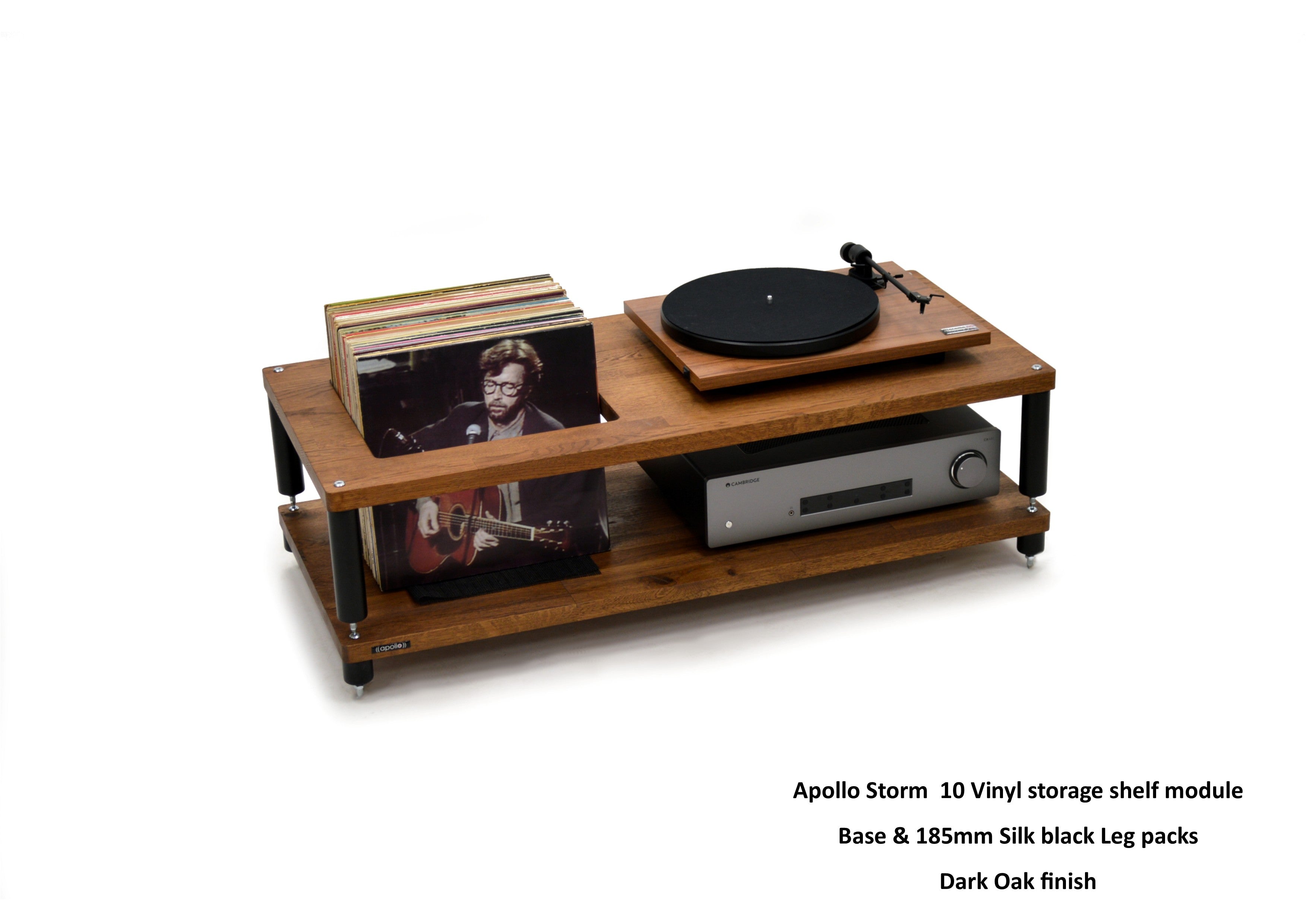 Apollo Storm 10 with Vinyl Storage (Dark Oak Finish)