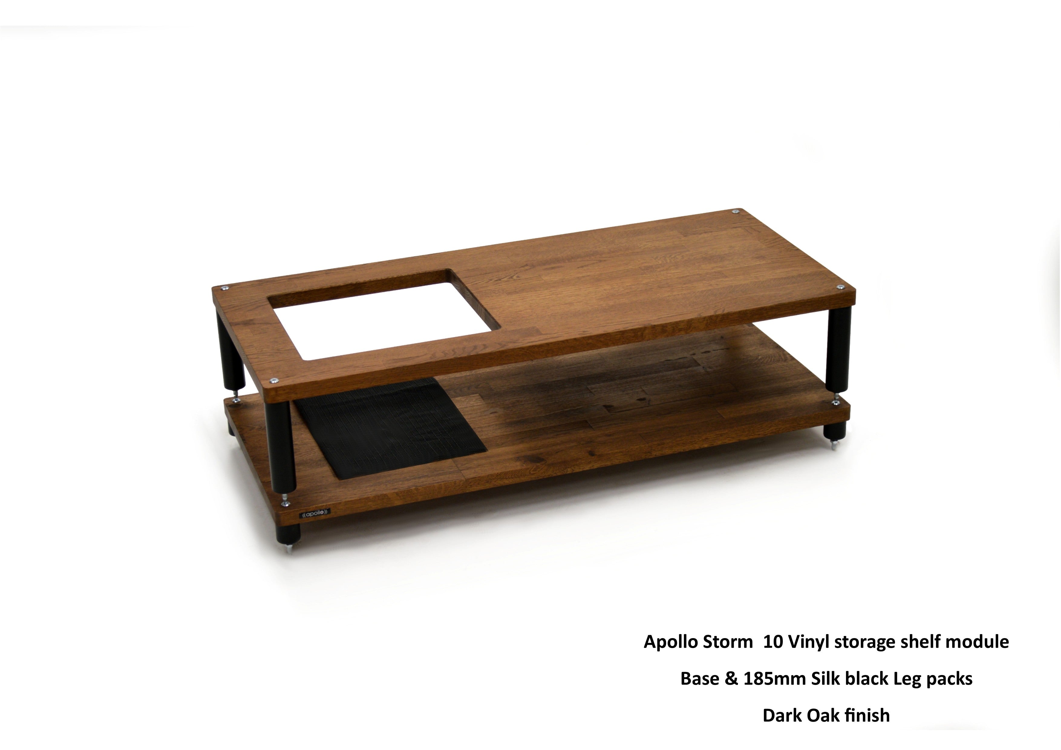 Apollo Storm 10 with Vinyl Storage (Dark Oak Finish)