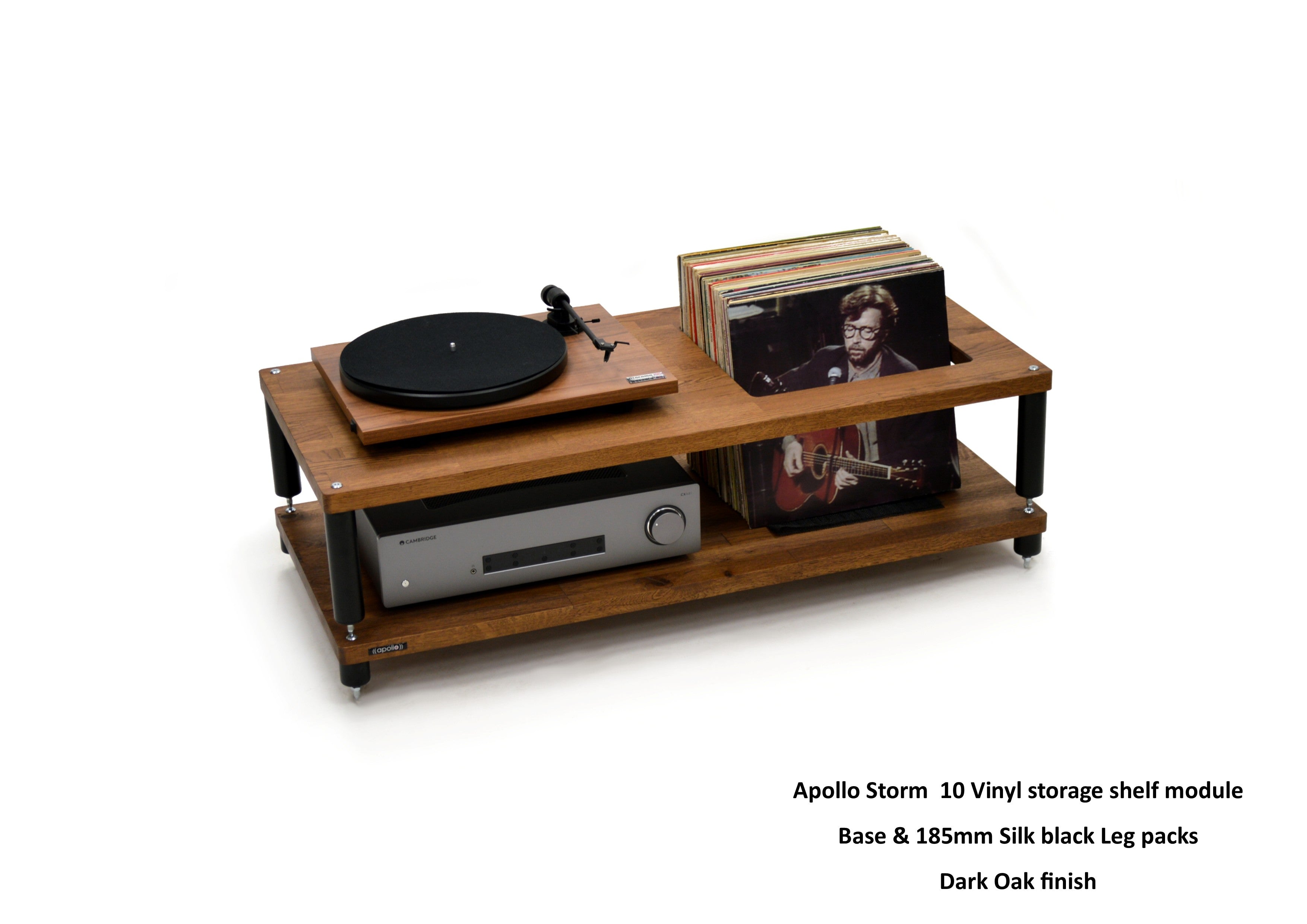 Apollo Storm 10 with Vinyl Storage (Dark Oak Finish)