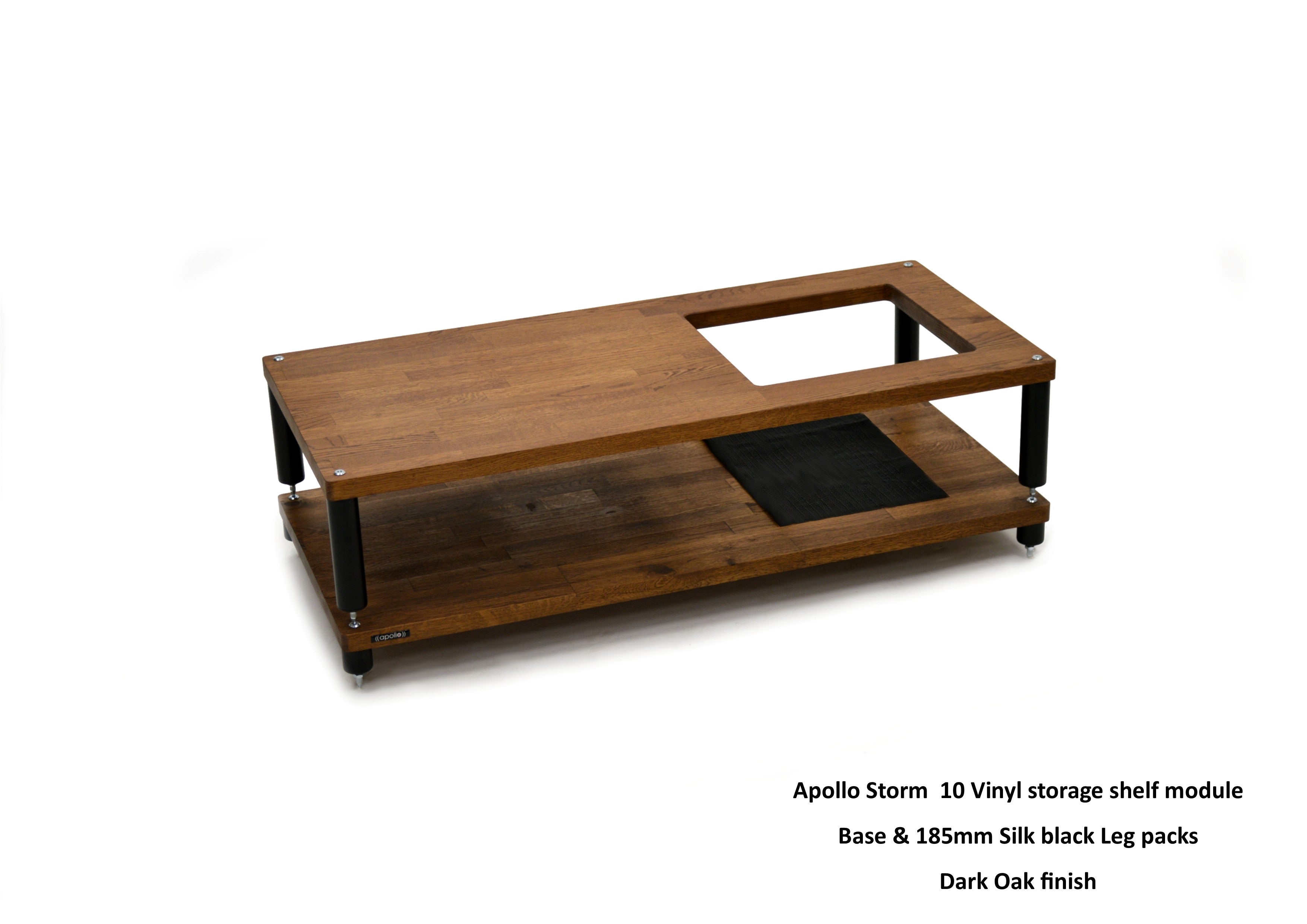 Apollo Storm 10 with Vinyl Storage (Dark Oak Finish)