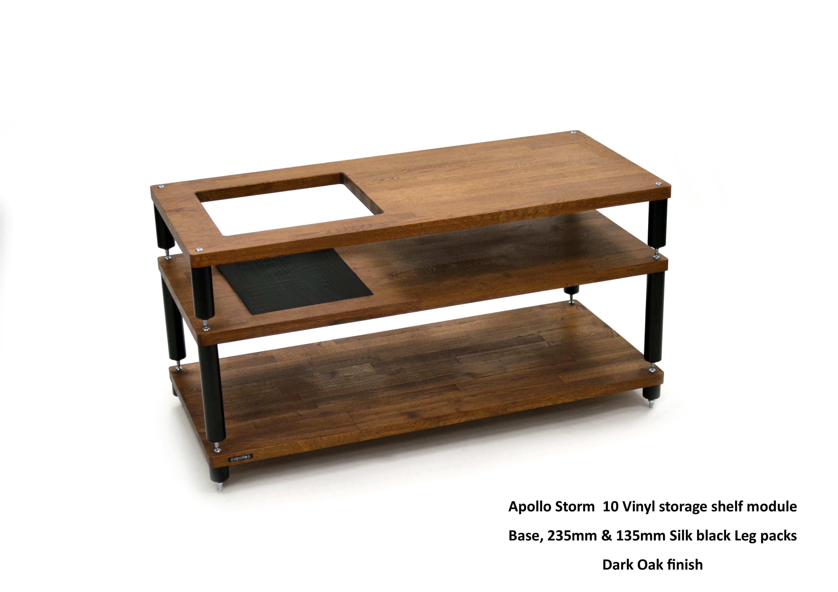 Apollo Storm 10 with Vinyl Storage (Dark Oak Finish)