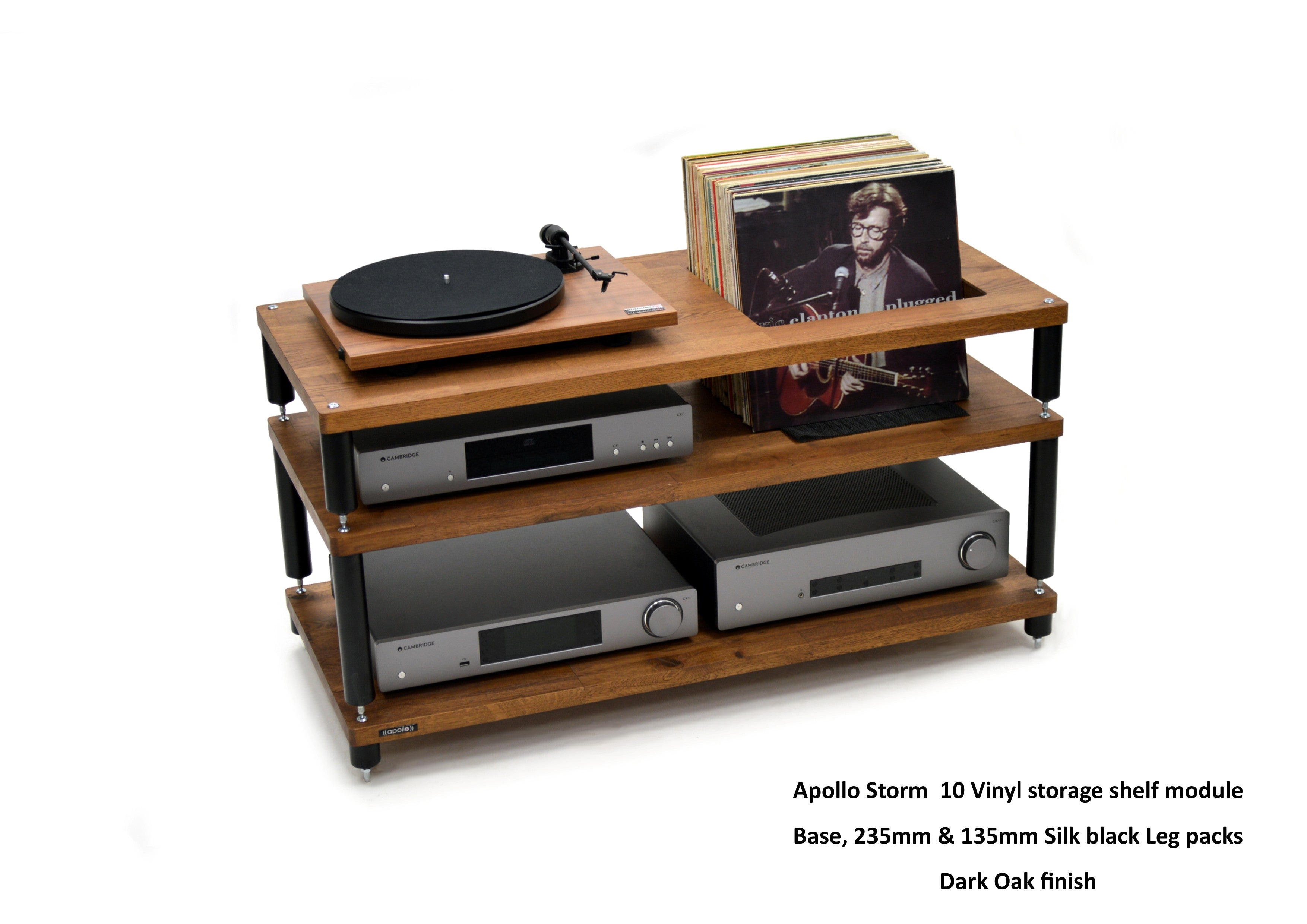 Apollo Storm 10 with Vinyl Storage (Dark Oak Finish)