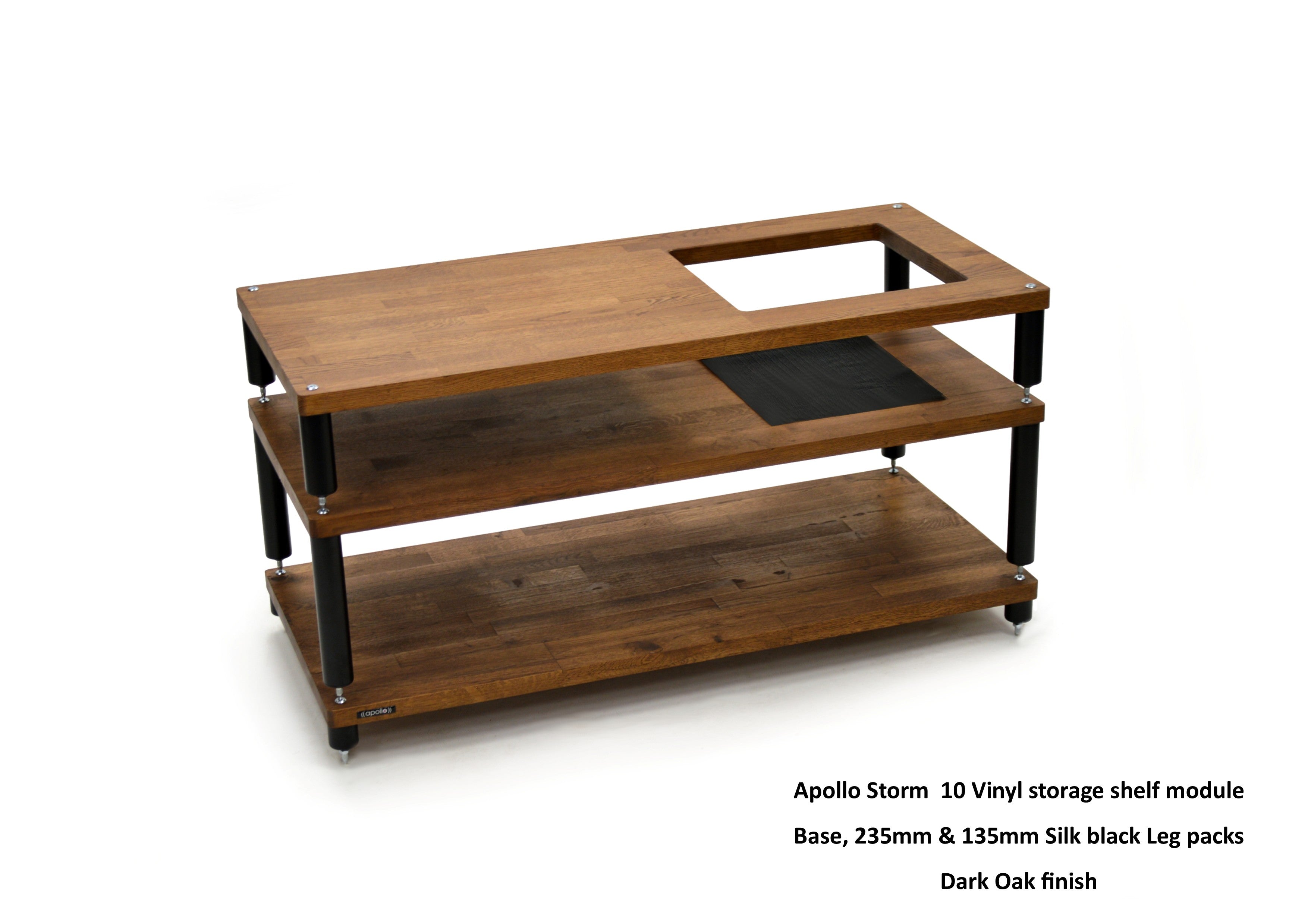 Apollo Storm 10 with Vinyl Storage (Dark Oak Finish)