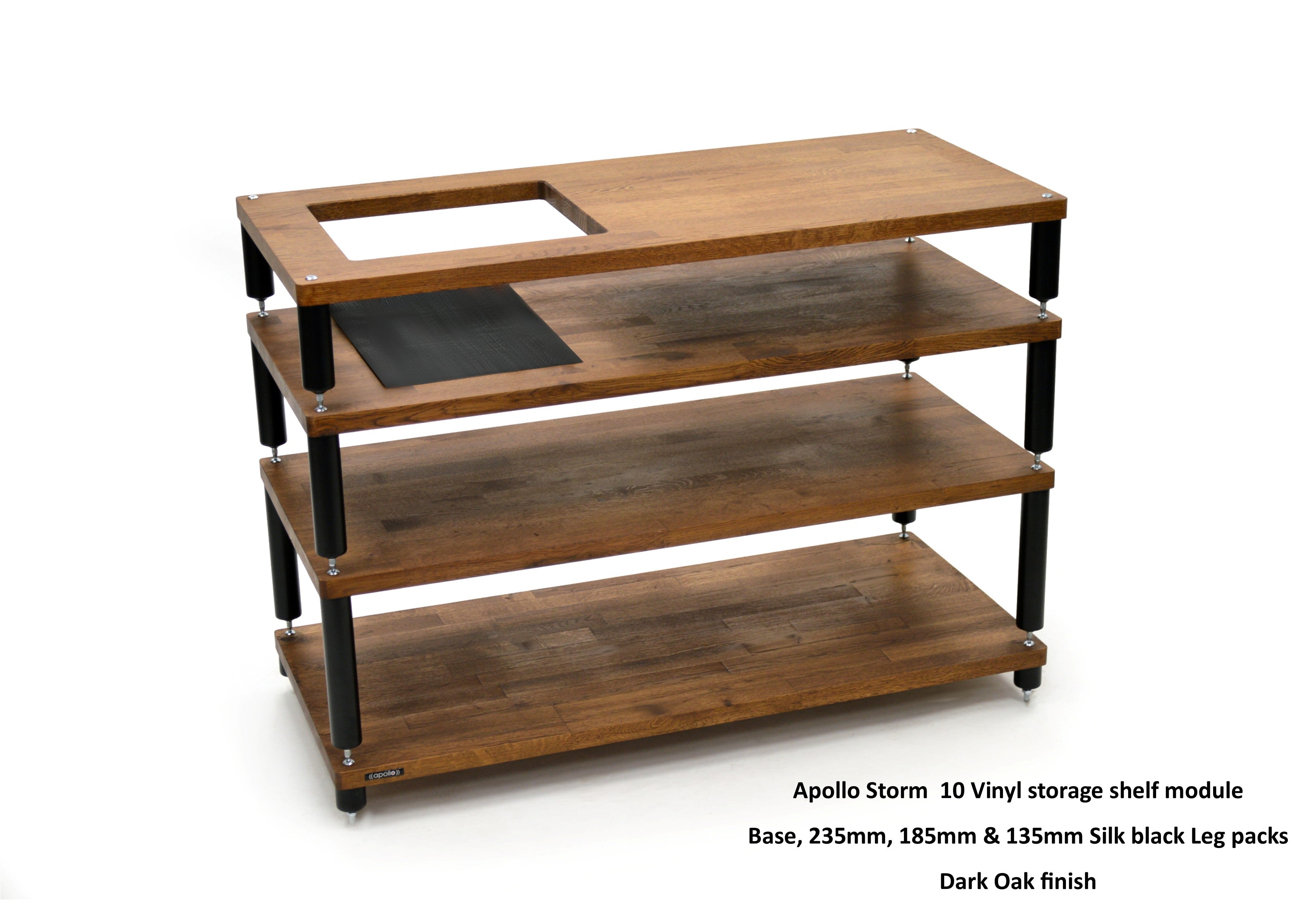 Apollo Storm 10 with Vinyl Storage (Dark Oak Finish)