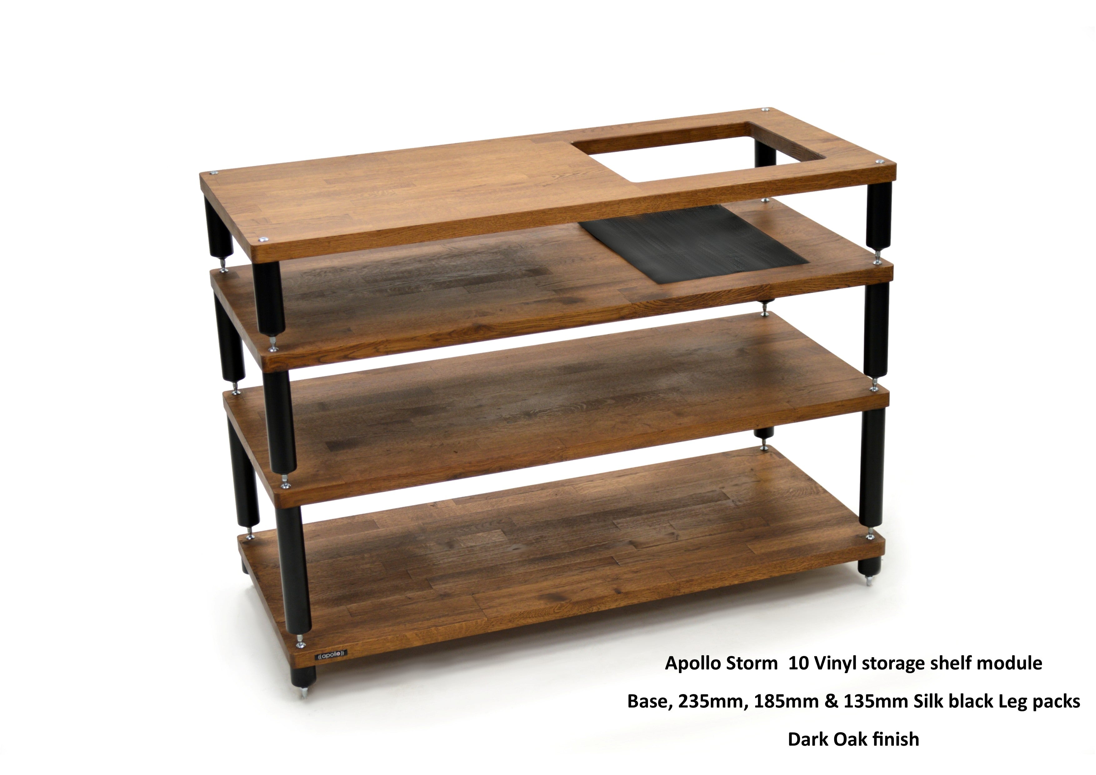 Apollo Storm 10 with Vinyl Storage (Dark Oak Finish)