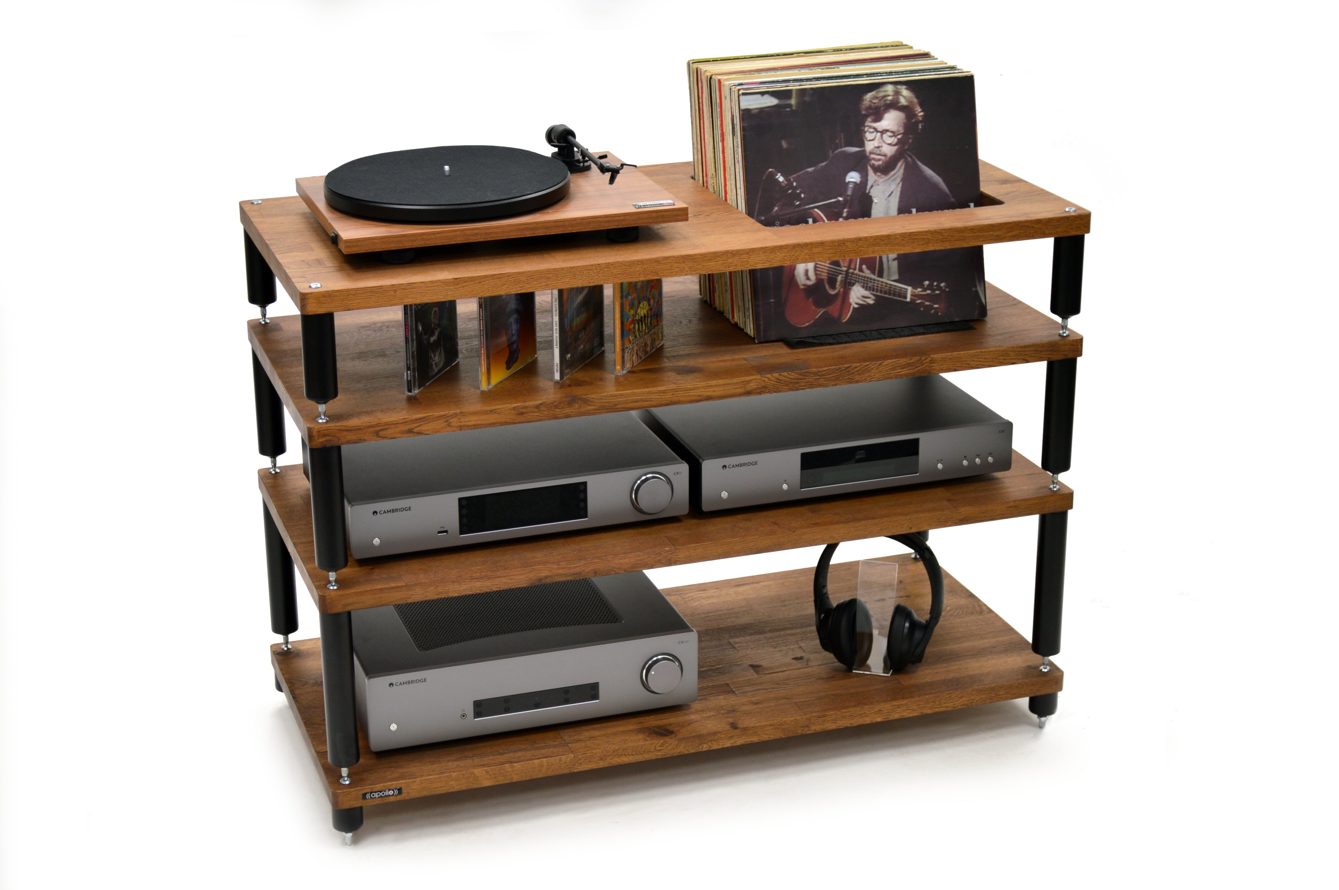 Apollo Storm 10 with Vinyl Storage (Dark Oak Finish)