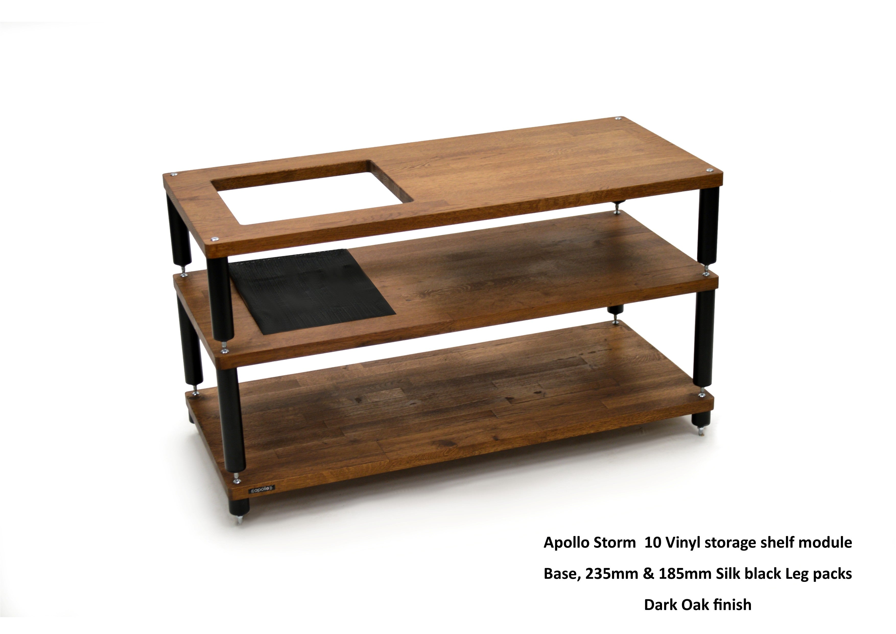 Apollo Storm 10 with Vinyl Storage (Dark Oak Finish)