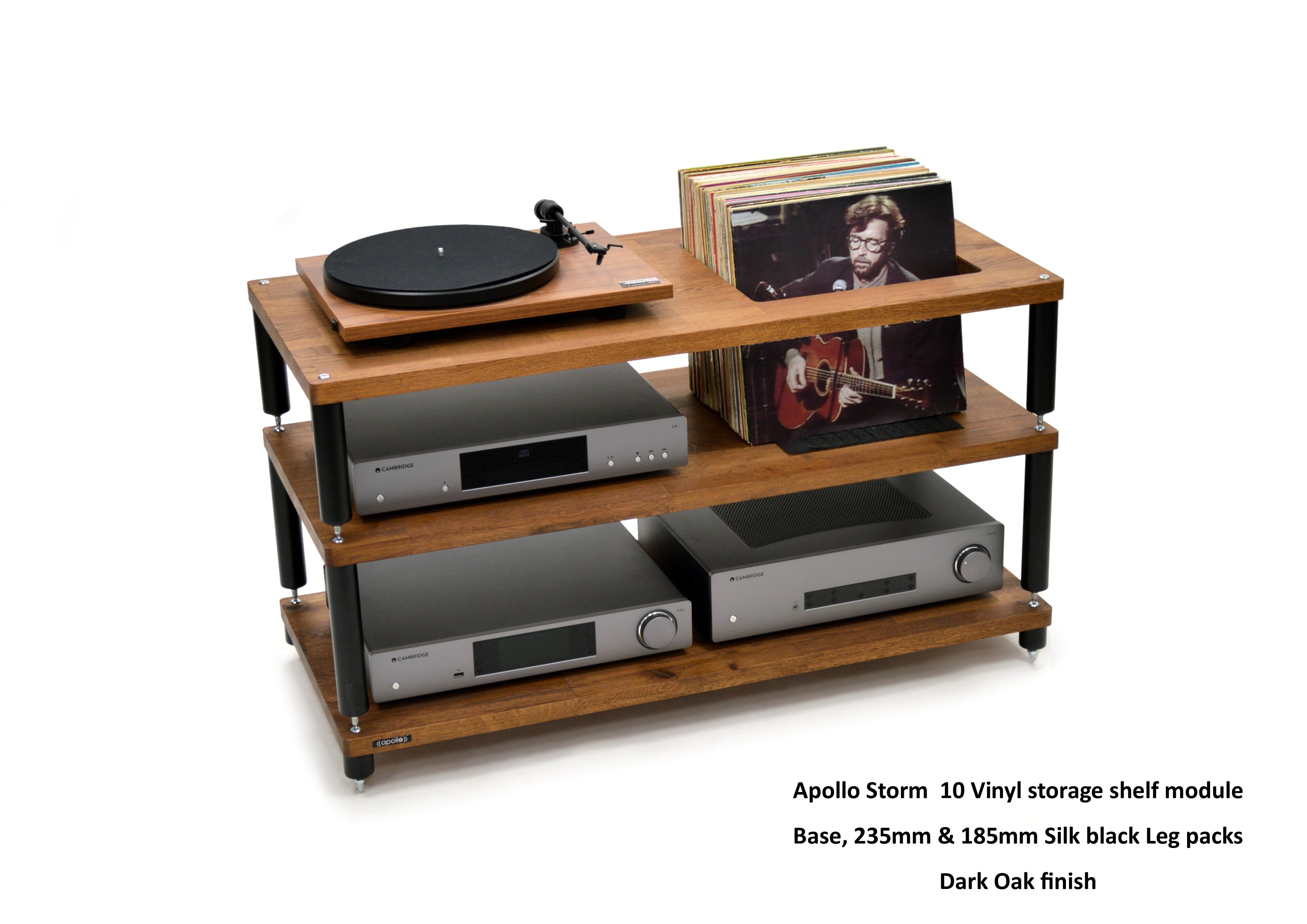 Apollo Storm 10 with Vinyl Storage (Dark Oak Finish)