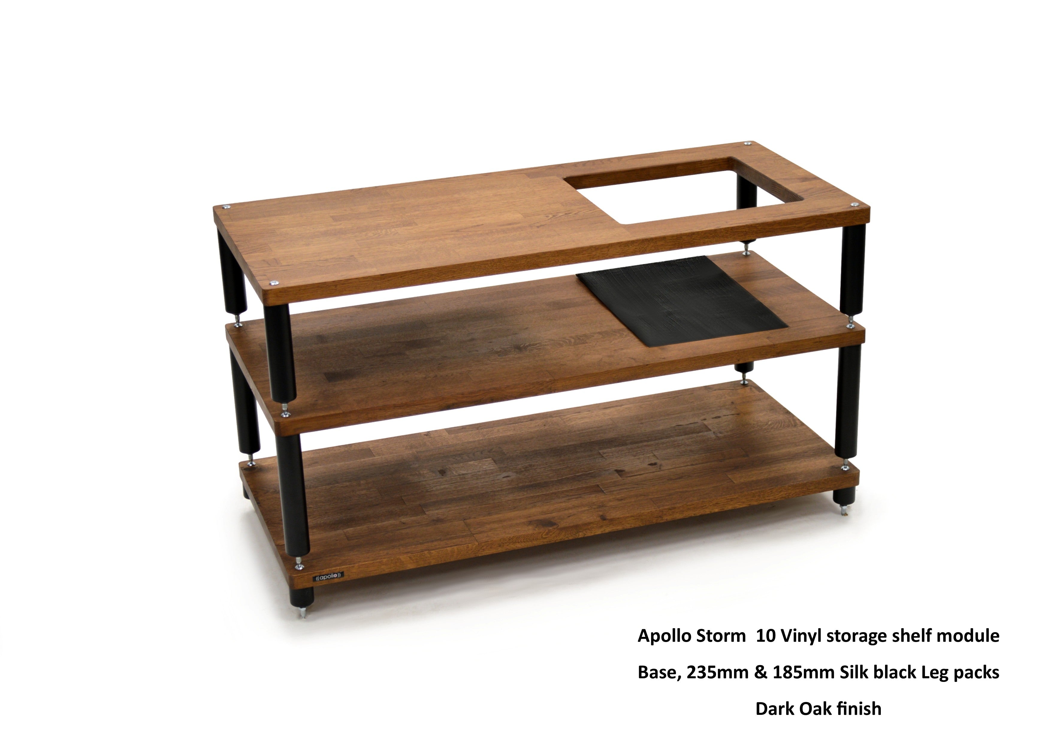 Apollo Storm 10 with Vinyl Storage (Dark Oak Finish)