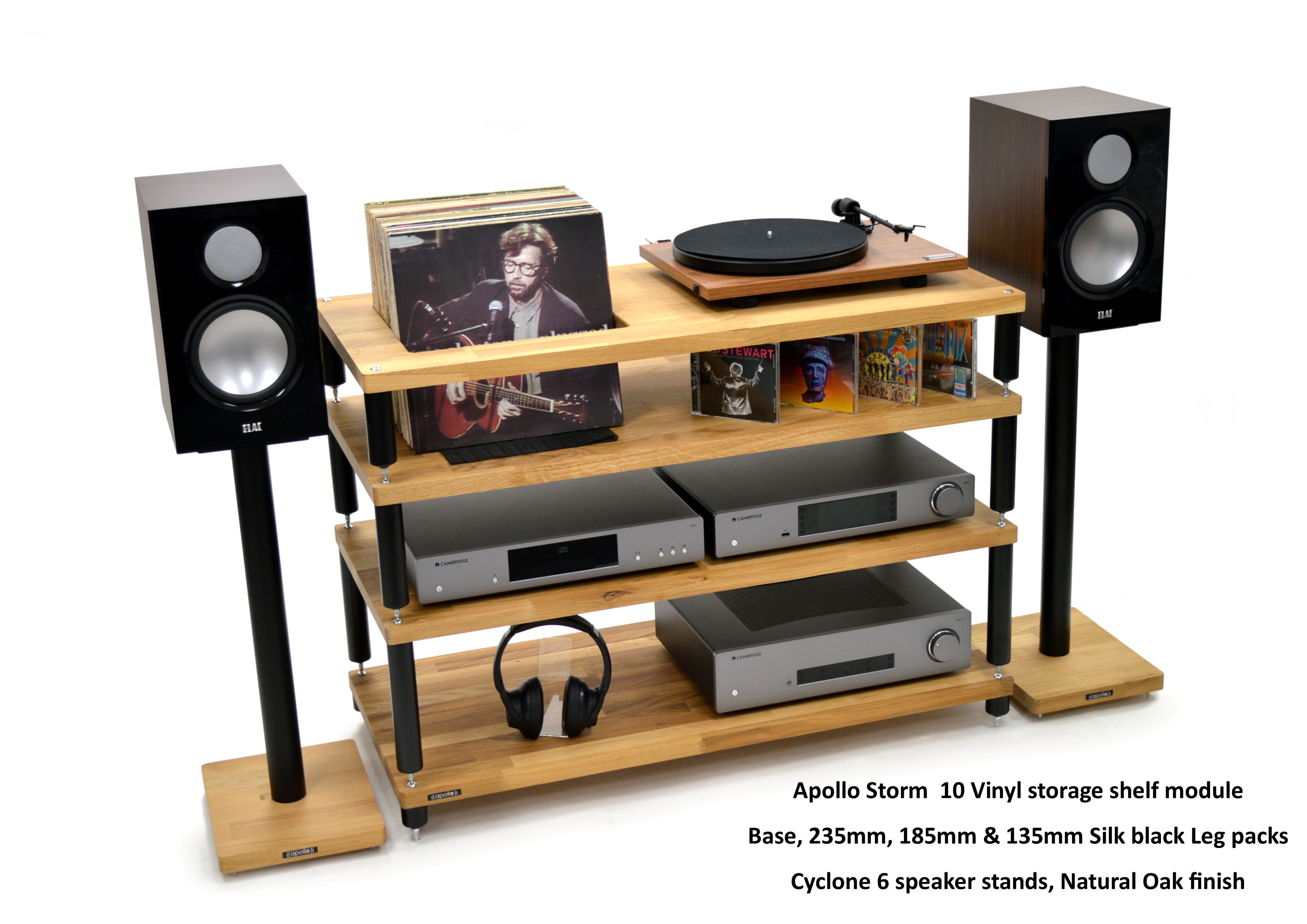 Apollo Storm 10 with Vinyl Storage (Natural Oak Finish)