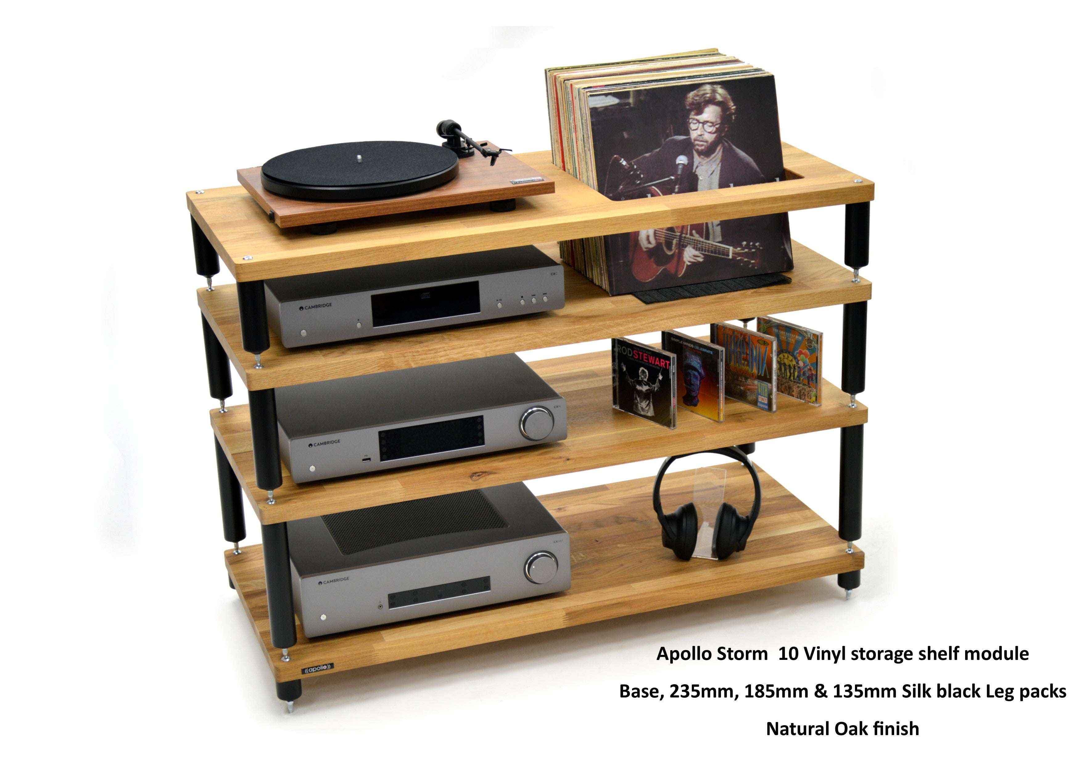 Apollo Storm 10 with Vinyl Storage (Natural Oak Finish)
