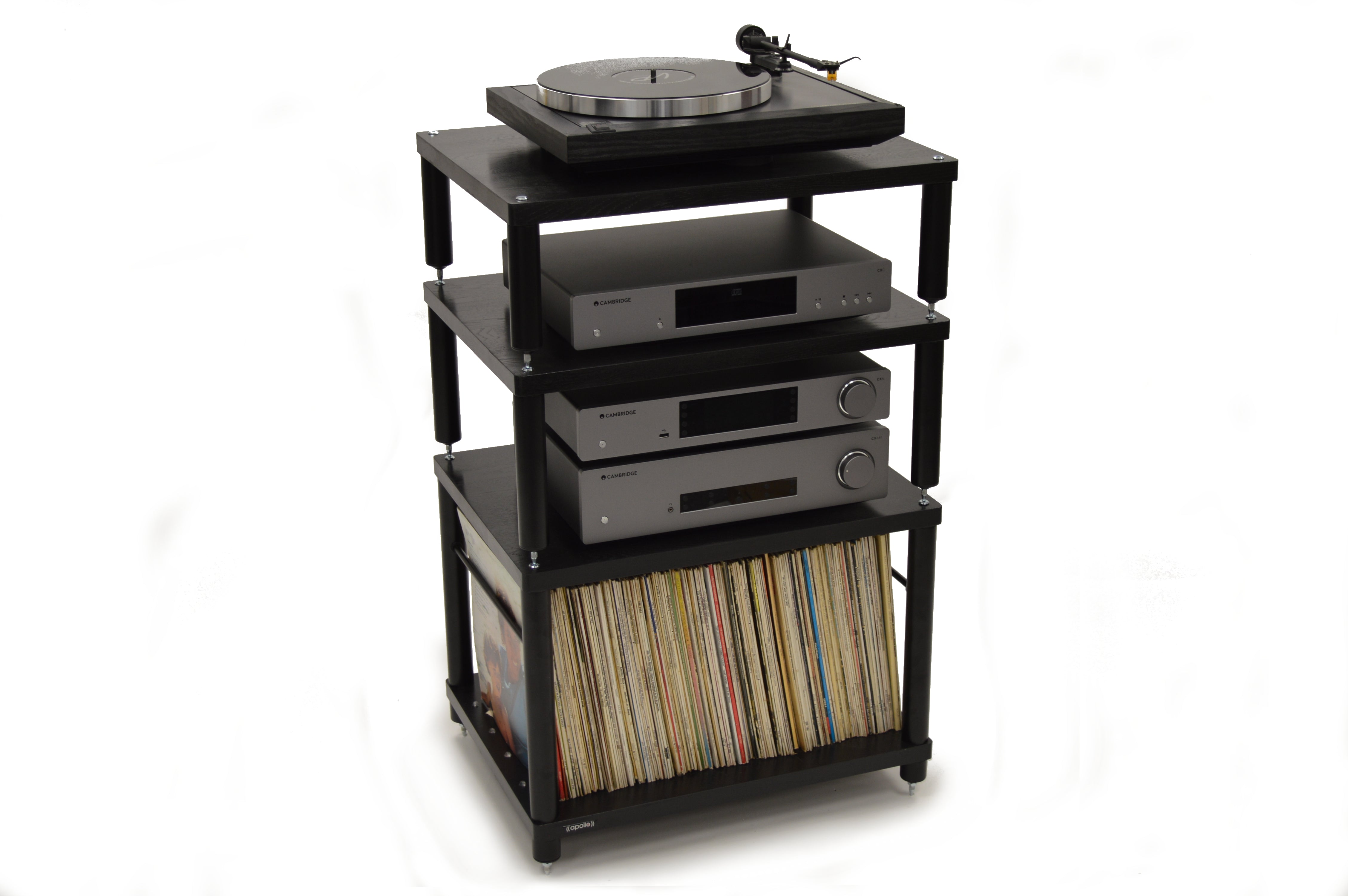 Apollo Storm 6 Two Shelf Vinyl Storage Module Premium Black Edition