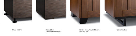 Chameleon wood block feet (double width cabinets) Black