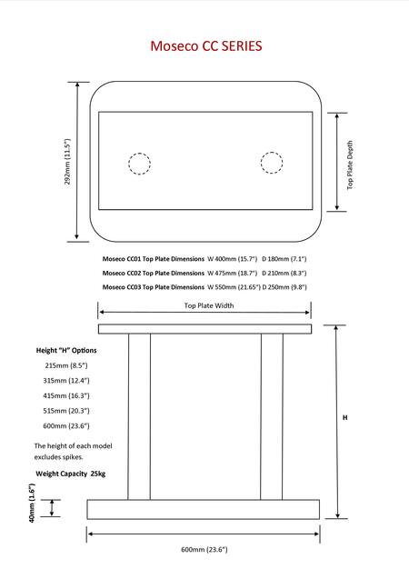 Moseco CC03 Centre Channel Speaker Stand