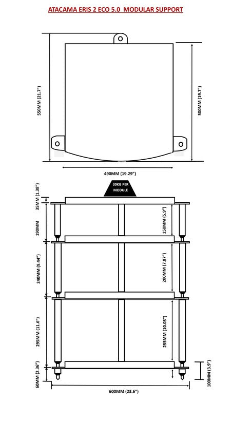 "B" Grade Eris2 Eco 5.0 HiFi Rack Modules (Price per Single Shelf Module)