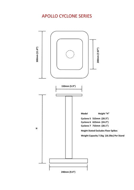 Apollo Cyclone 5 Speaker Stands